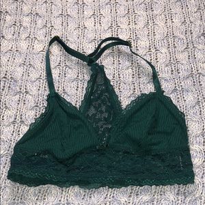 Teal lace bralette
